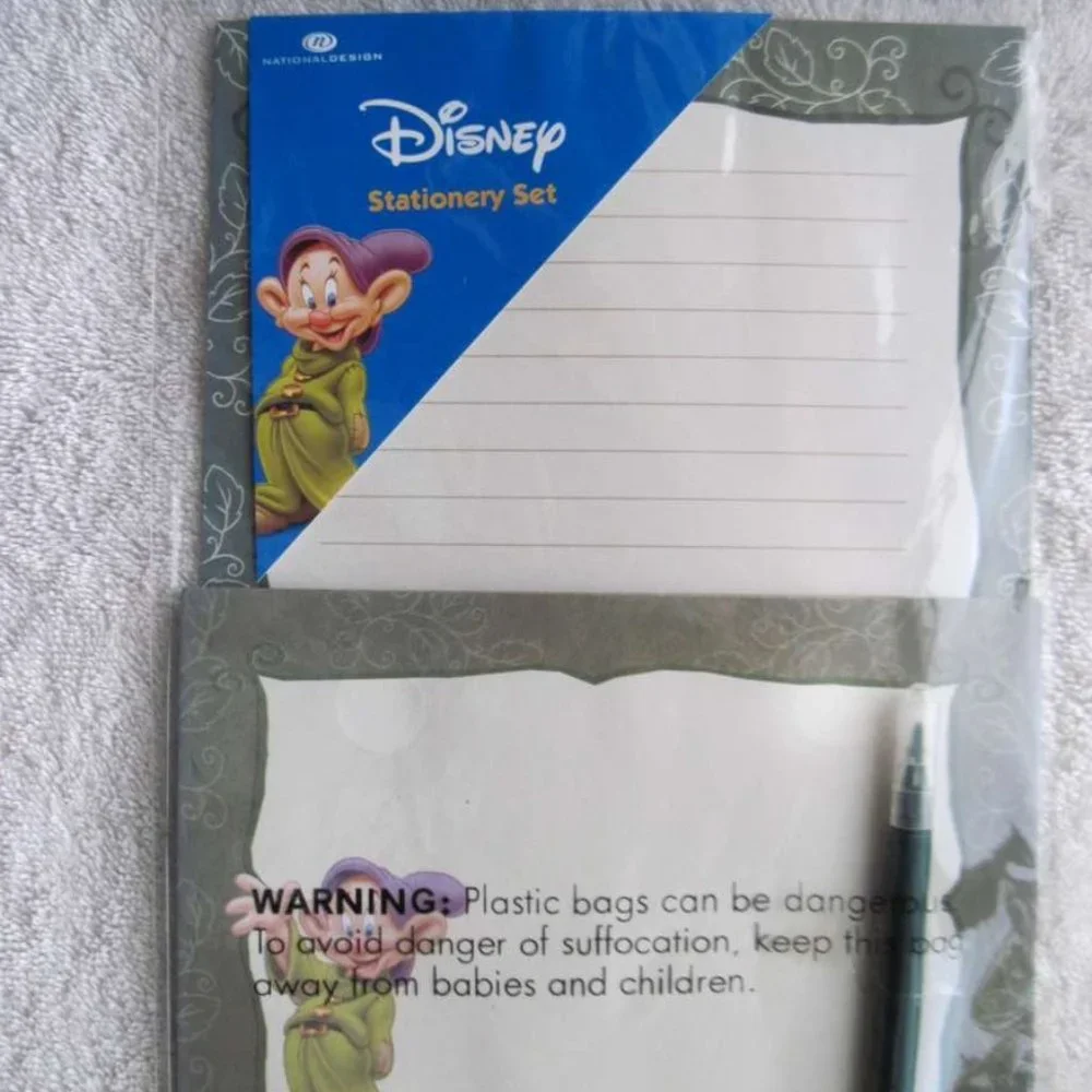 Disney's Stationary Set Note Paper Envelopes Fairies Tinkerbell Tink Fairy Dopey